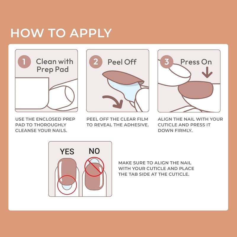 Impress KISS No Glue Mani Press On Nails, 'Instinct', Light Pink, Short Size, Squoval Shape, Includes 30 Nails, Prep Pad, Instructions Sheet, 1 Manicure Stick, 1 Mini File - Image 2